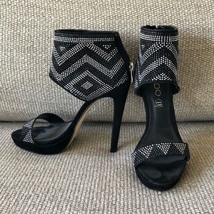 Aldo Peep Toe Stiletto Black Heels